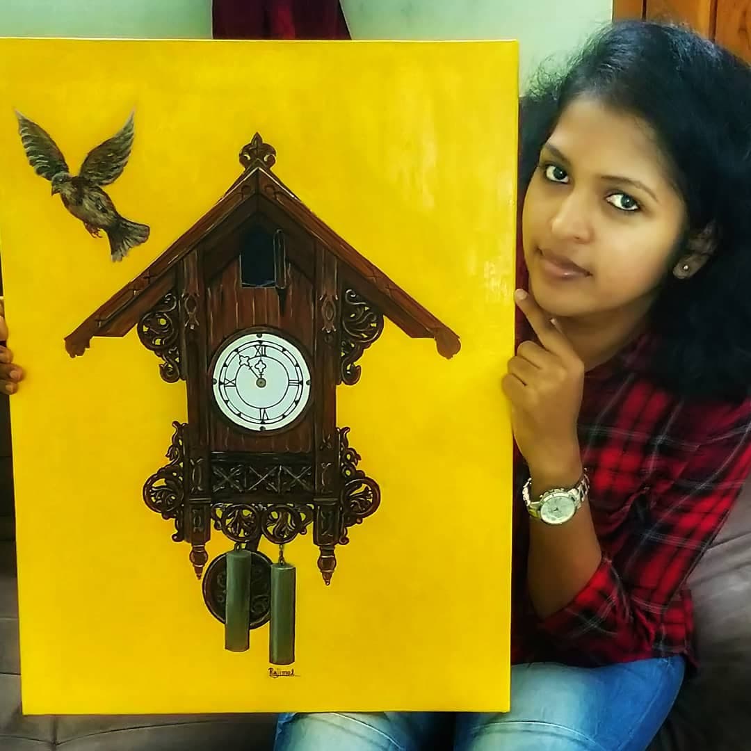 Raji Mol in her studio